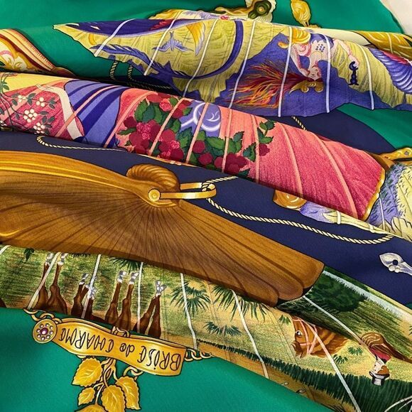 HERMÈS Seidencarré BRISE DE CHARME Silk Scarf Vintage - Picture 7 of 10